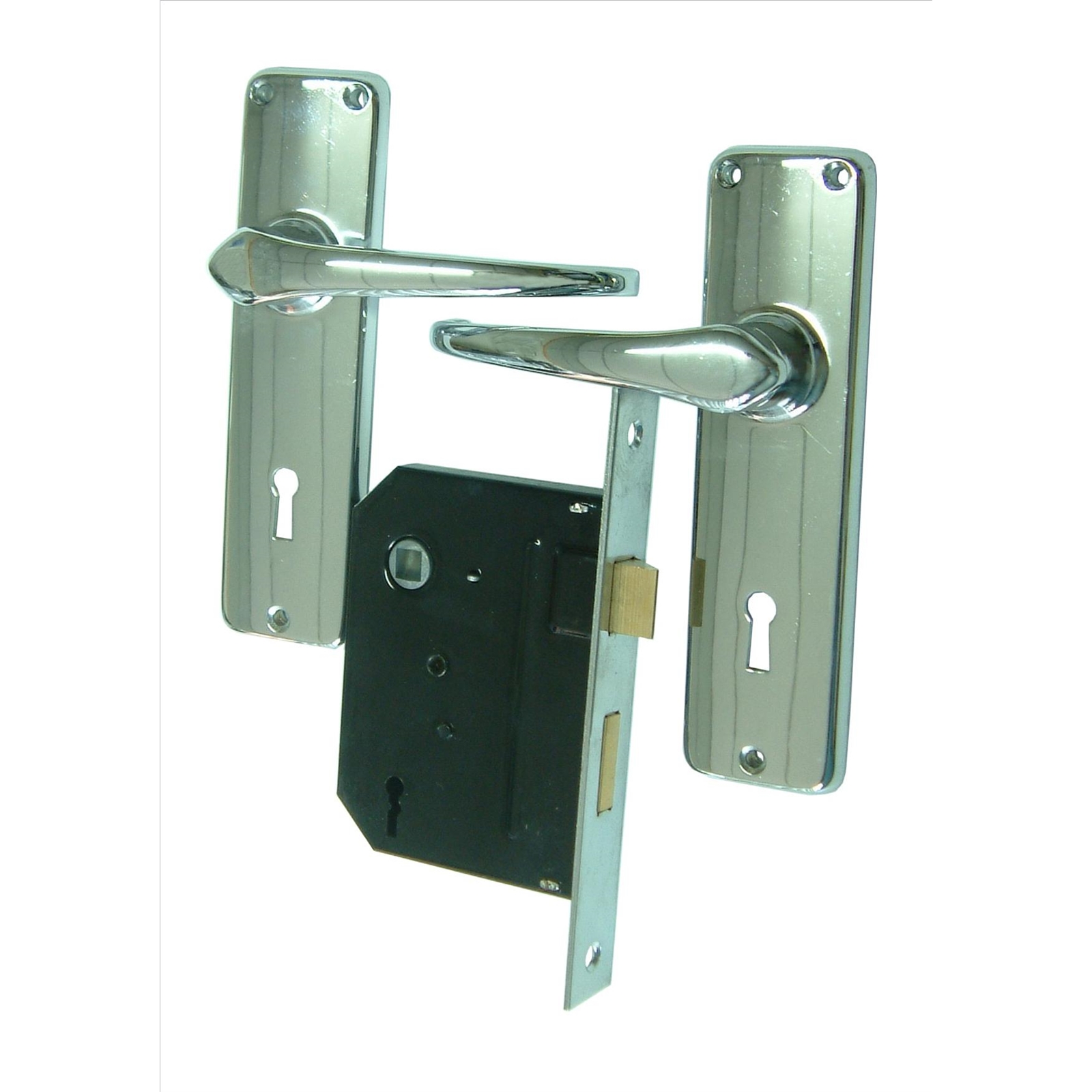 Xcel Chrome Plated Mortice Lock With Handles Bunnings Warehouse
