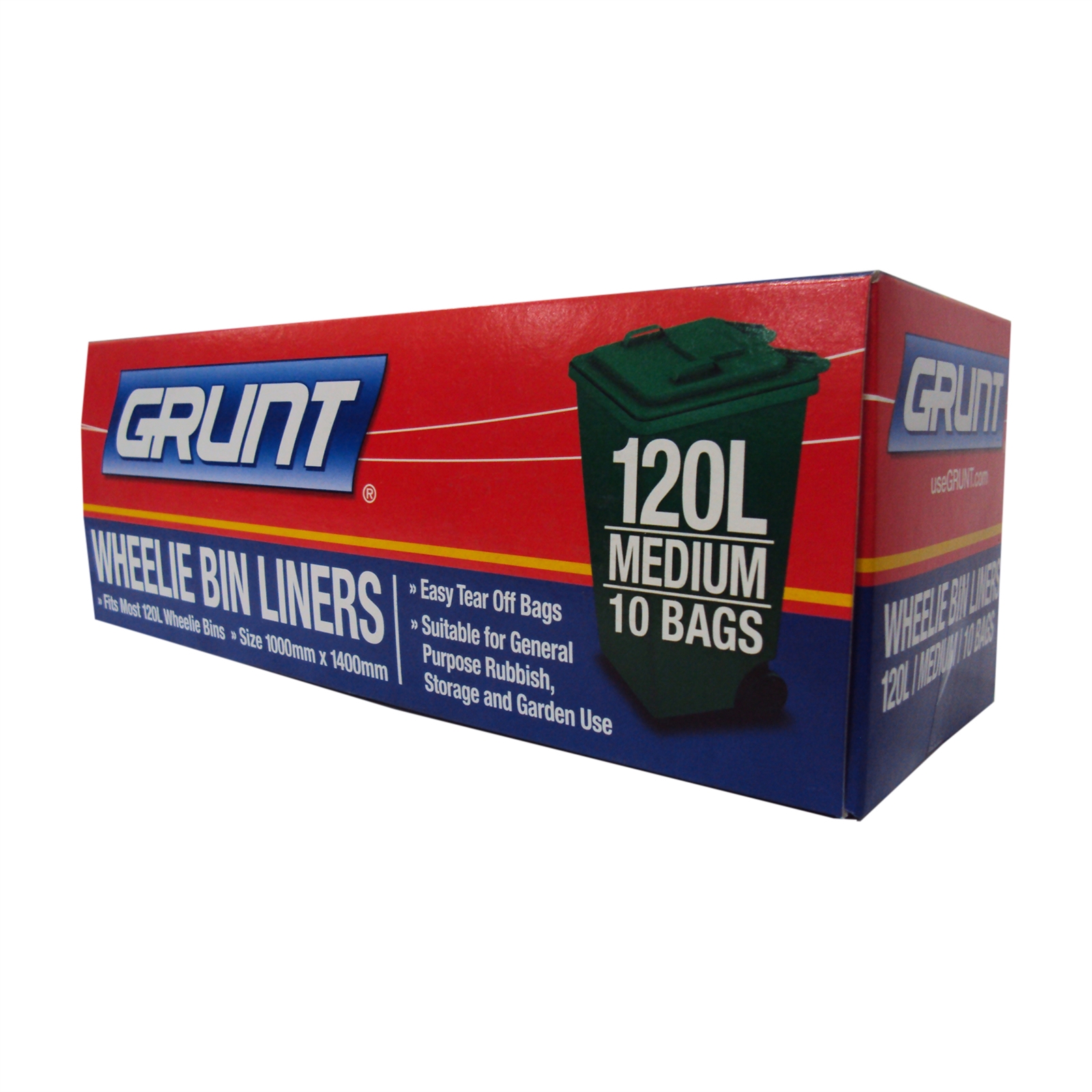 Grunt Wheelie Bin Liner 1000 x 1400mm fits 120L 10pk Bunnings Warehouse