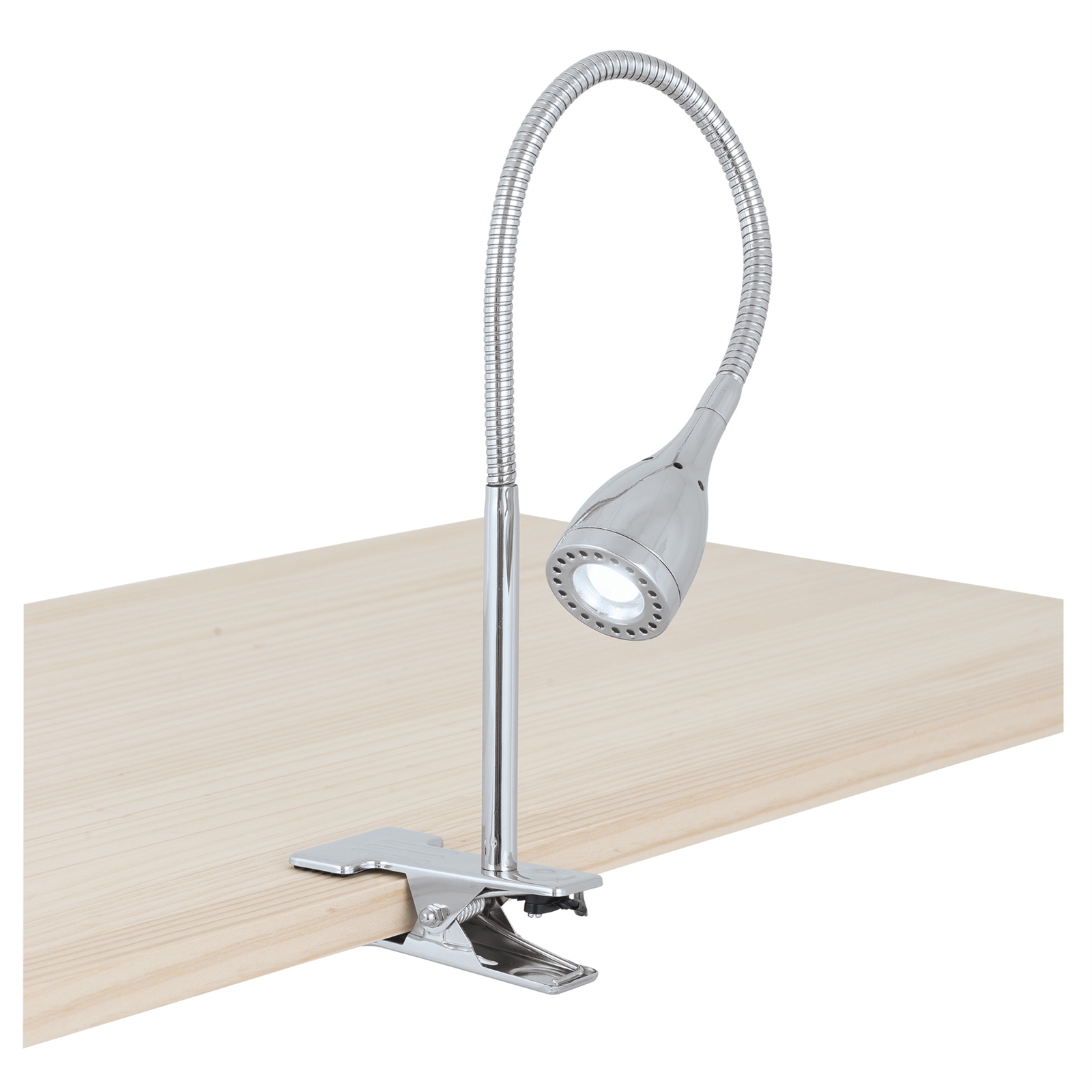 Verve Studio 5W LED Clip Lamp Silver Bunnings Warehouse