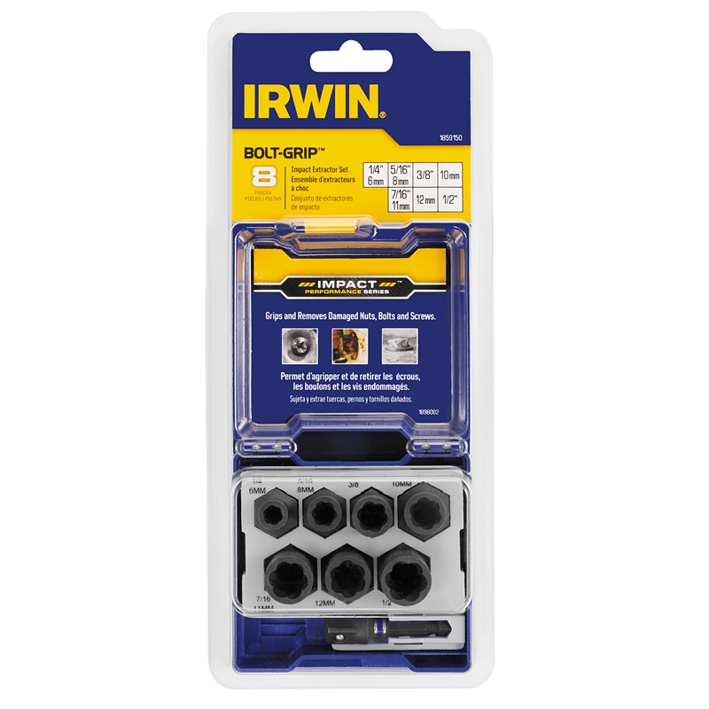 Irwin 8 Piece Bolt Grip Extractor Set | Bunnings Warehouse