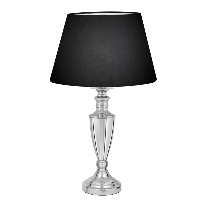Verve Blair Table Lamp Chrome/Black | Bunnings Warehouse