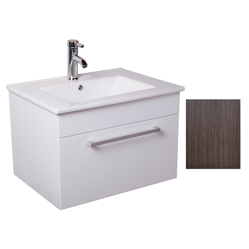 Vanity base colour is as per colour swatch shown. Tap is not included.