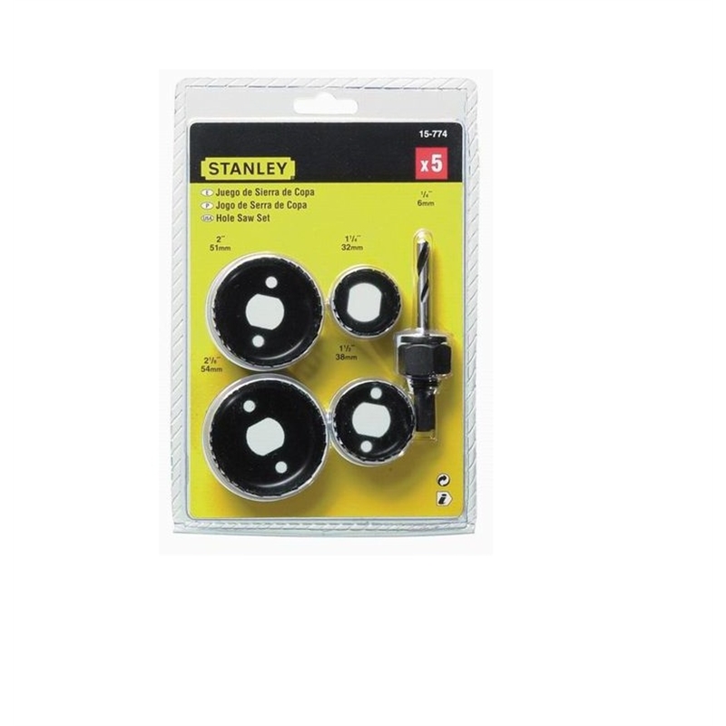 Stanley Hole Saw Set 5pc 3254mm 15774 SKU 00561226 Bunnings Warehouse