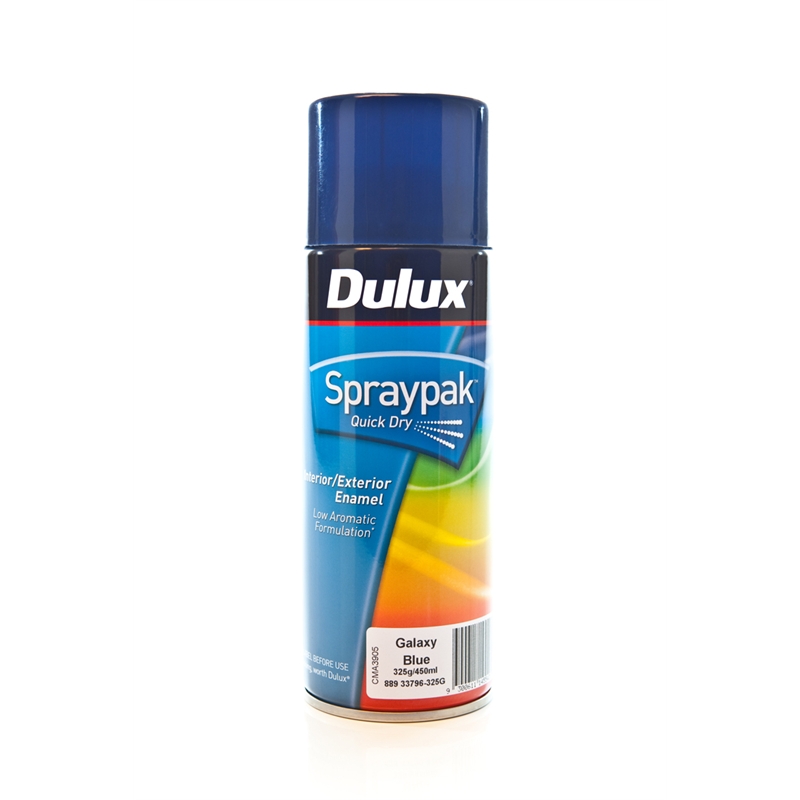 Dulux Spraypak Quick Dry 325G Galaxy Blue Aerosol Bunnings Warehouse
