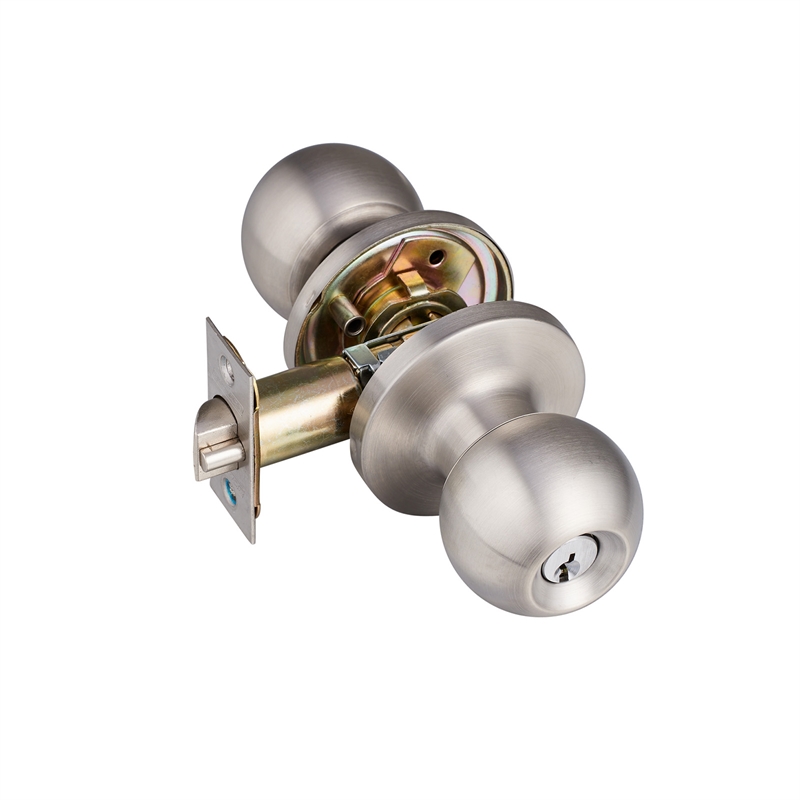 Schlage Satin Stainless Steel Regent Series Denver Entrance Knobset