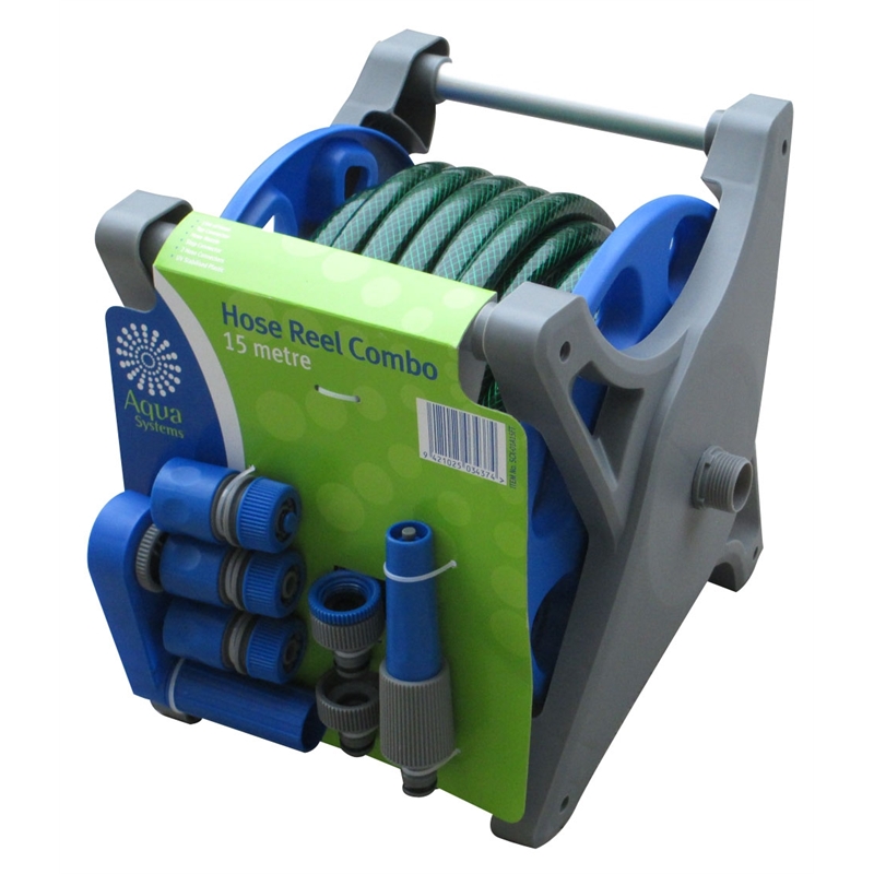 Aqua Systems Hose & Reel Combo 15m Bunnings Warehouse