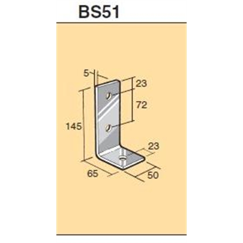 Bowmac Angle Bracket (No Gusset) Stainless Steel BS51 Bunnings Warehouse