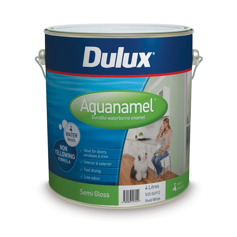  Dulux  Aquanamel Semi Gloss  4L Bold Yellow Base Bunnings 