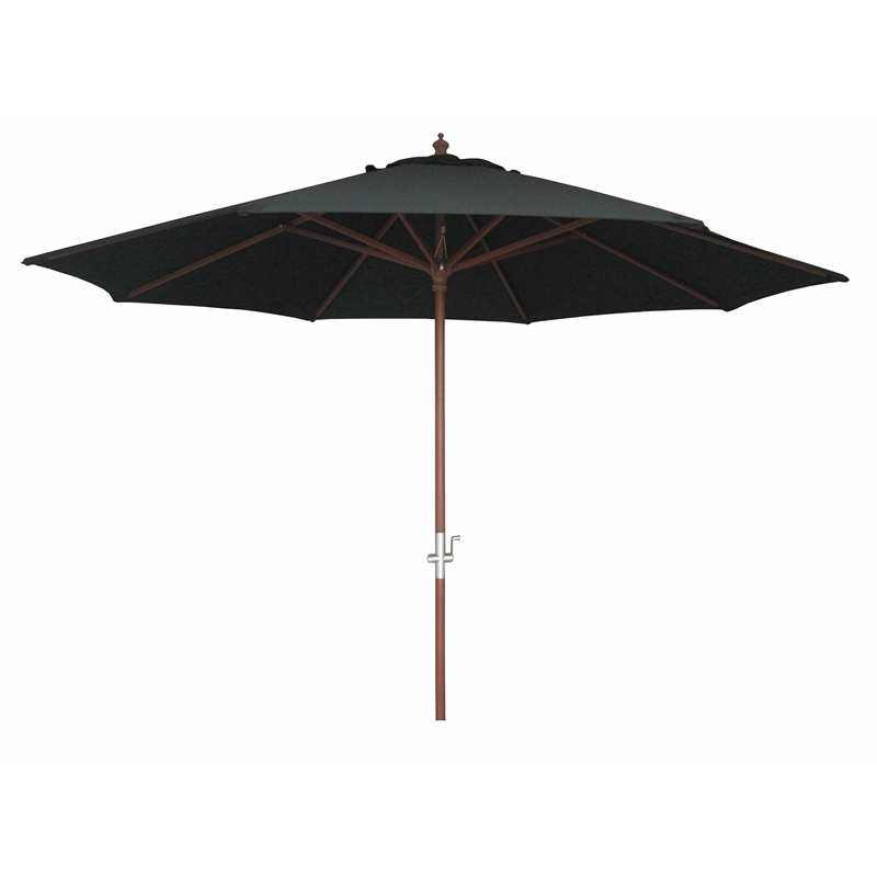 Mimosa Timber Market Umbrella 3m Black SKU 00277931 Bunnings Warehouse