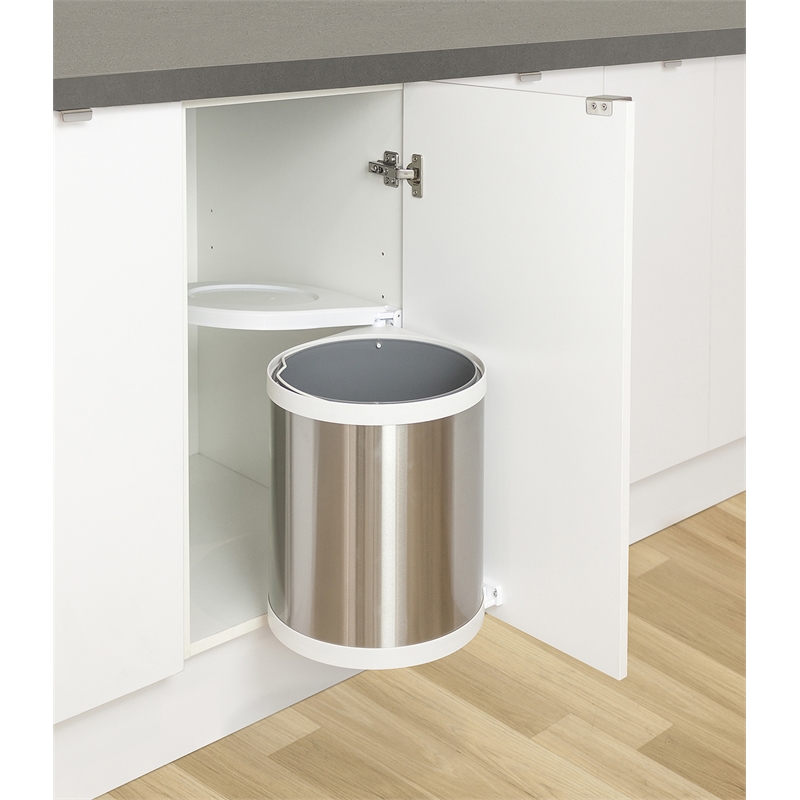 Kaboodle Swing Out Chrome Waste Bin 15l