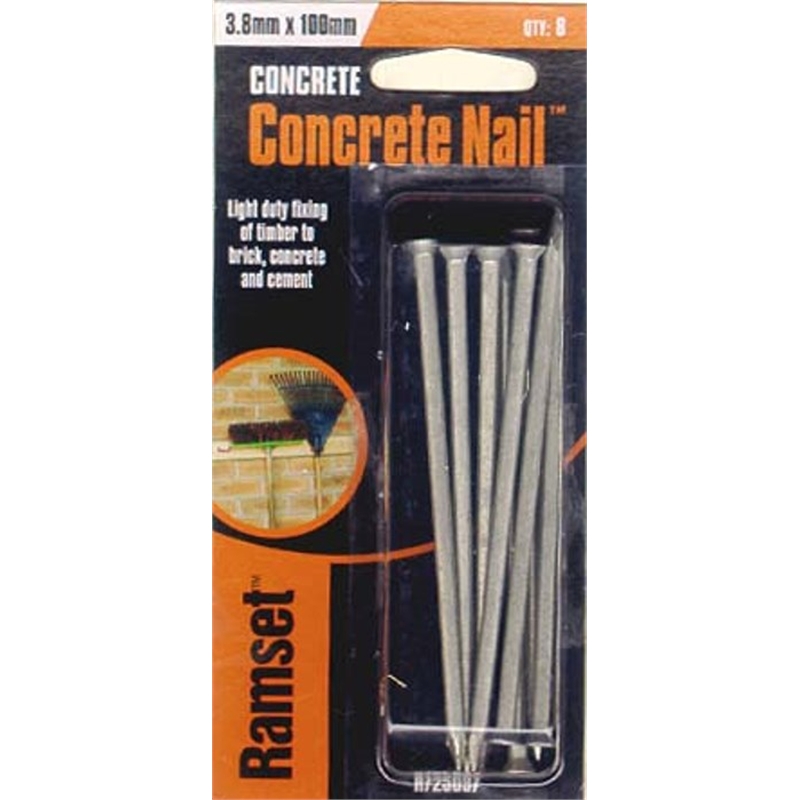 Ramset Concrete Nail 3.8 x 100mm 8pk Bunnings Warehouse