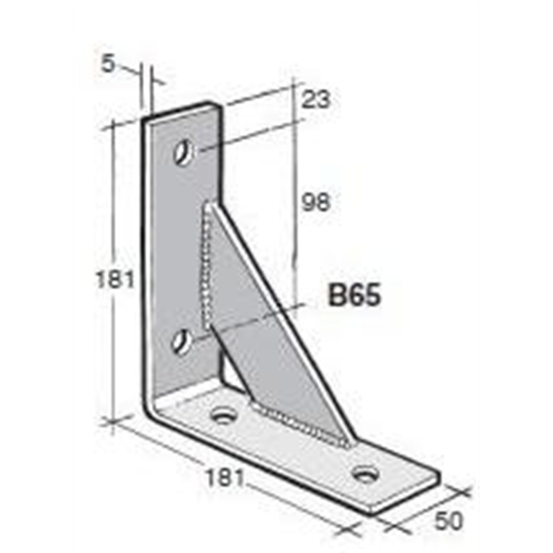 Bowmac Angle Bracket (with Gusset) B65 Bunnings Warehouse