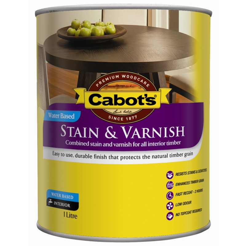 Cabots Interior Timber Stain & Varnish 1L Maple Bunnings Warehouse