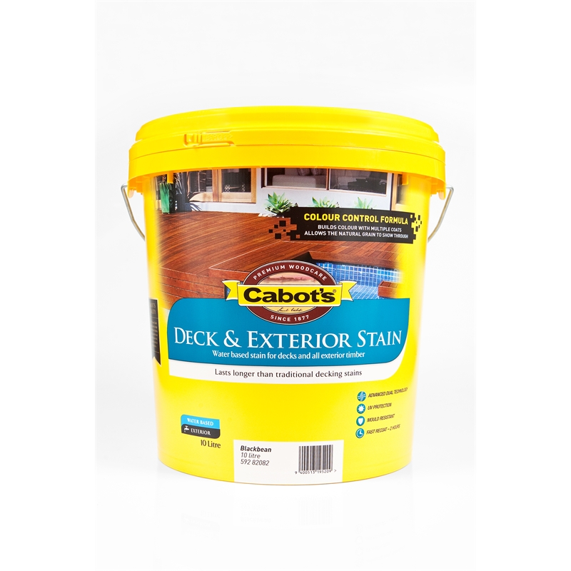 Cabot's 10L Blackbean Water Based Deck and Exterior Stain