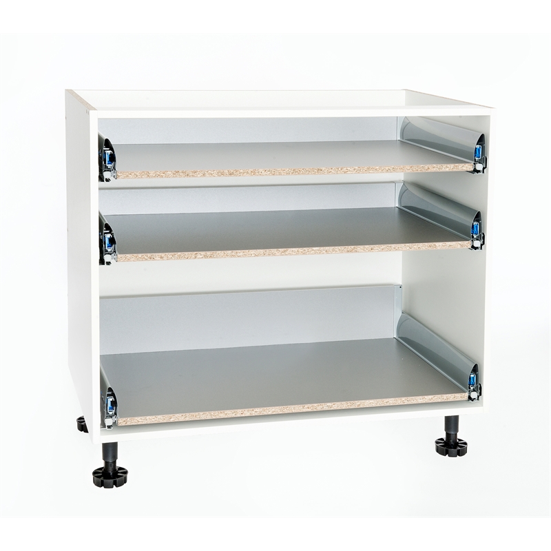 Kaboodle Kitset 900mm Soft Close 3 Drawer Carcase White Bunnings