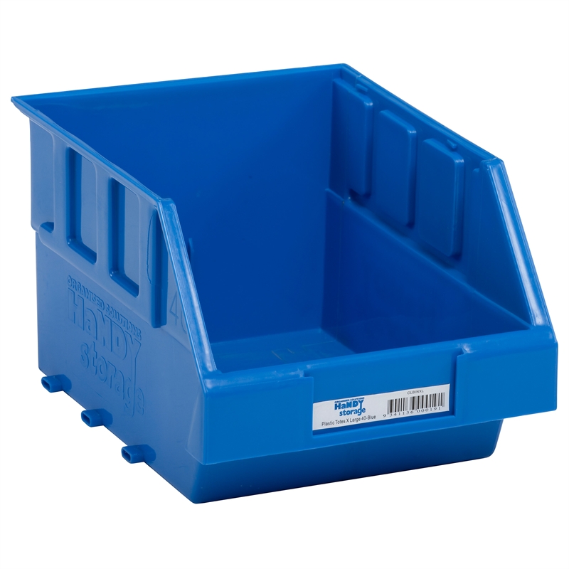 Handy Storage Plastic Tote Blue (XLarge) | Bunnings Warehouse