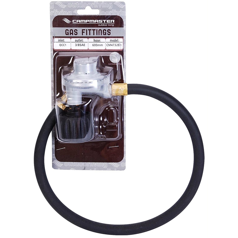 Campmaster QCC1 Gas Regulator with 600mm Hose Bunnings Warehouse