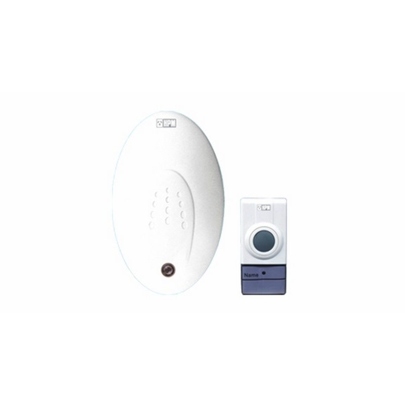 Hpm Wireless Digital Door Chime With Light White Bunnings Warehouse