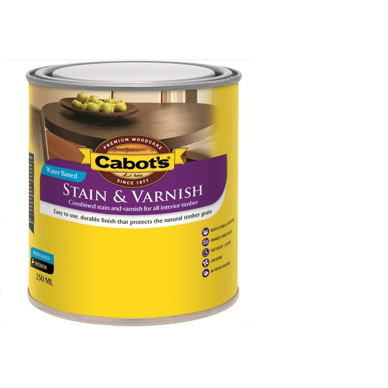 Cabot39;s Stain amp; Varnish Water Based Satin 250ml Rich Teak