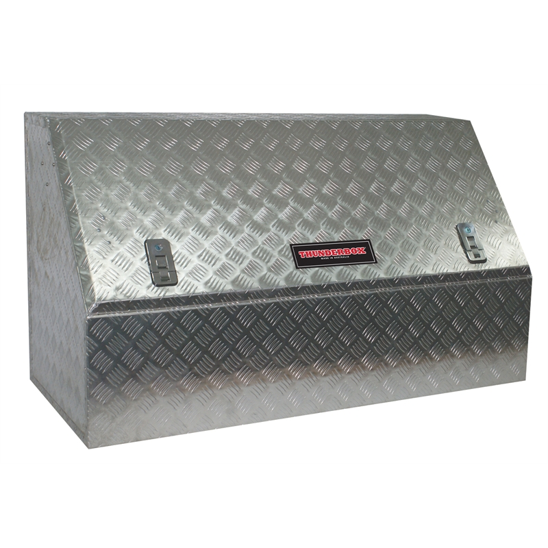 Thunderbox Checkerplate Toolbox Aluminium 1150x492x645mm Bunnings