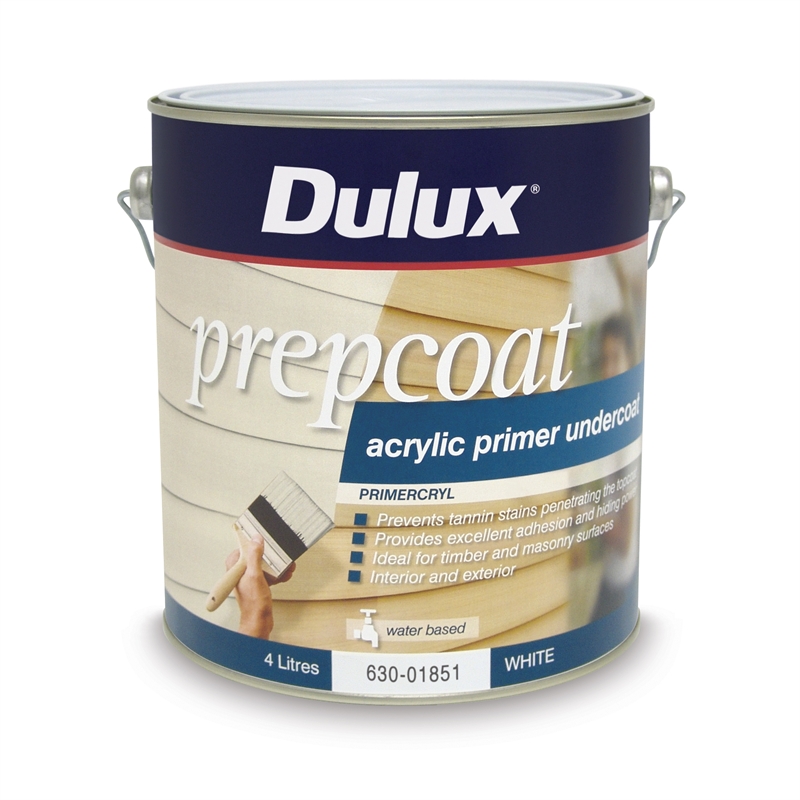 Dulux Prepcoat Primer 4L White Acrylic Bunnings Warehouse