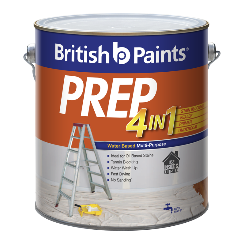 British Paints Prep 4 in 1 Acrylic 1L White SKU 00245150 Bunnings