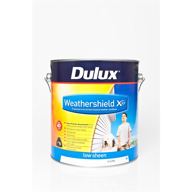  Dulux Weathershield  X10 Low Sheen 4L Ultra Deep Base 
