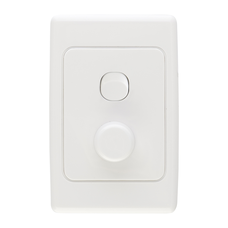 Deta White Single Vertical Light Dimmer Bunnings Warehouse