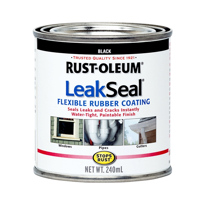 RustOleum LeakSeal® Sealant 240ml Brush On Black Bunnings Warehouse
