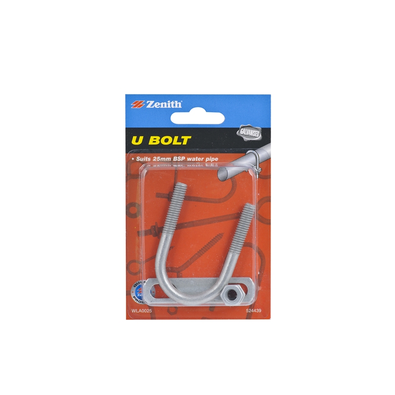 Zenith U Bolt 25mm Galvanised Bunnings Warehouse