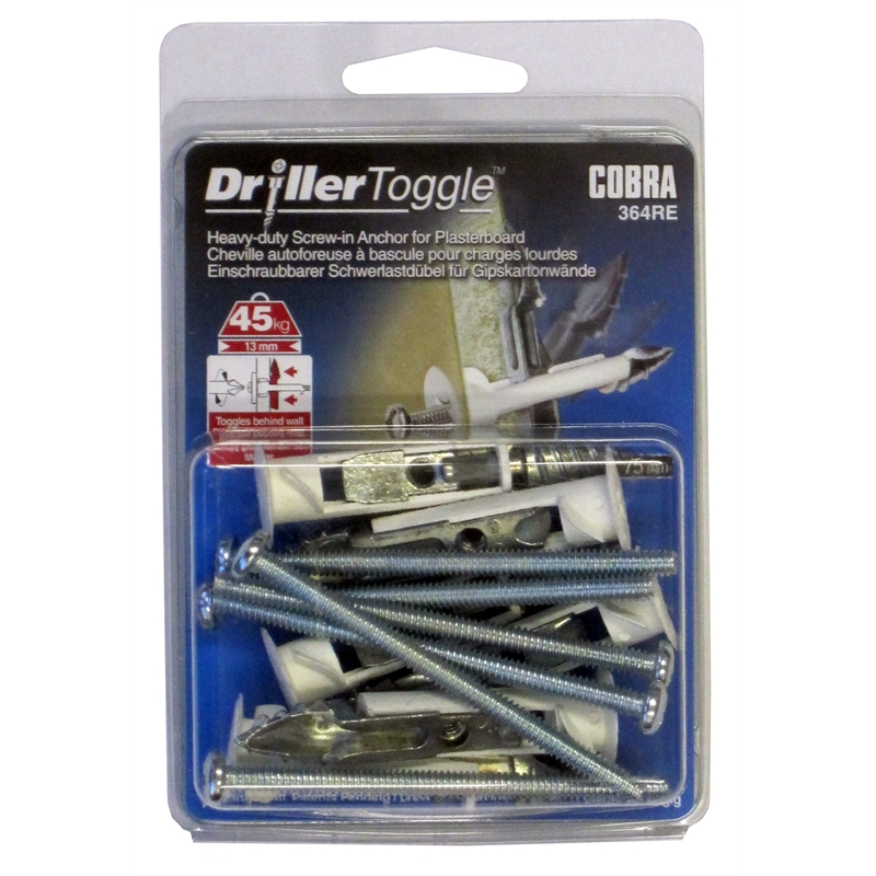 Cobra Driller Toggle M5 x 75mm 6pk SKU 00155695 Bunnings Warehouse
