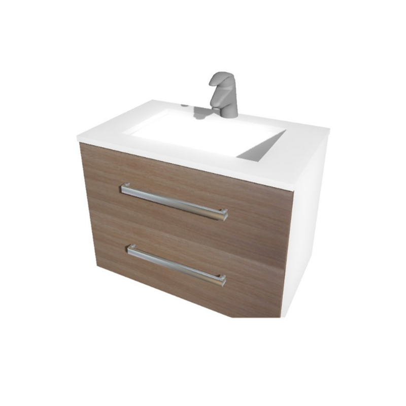 Henry Brooks Strata Duo Wall Hung Vanity 750mm Light Oak SKU 00252179 Bunnings Warehouse