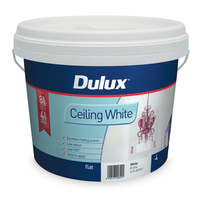 Dulux Ceiling White 8L SKU 00291622 Bunnings Warehouse