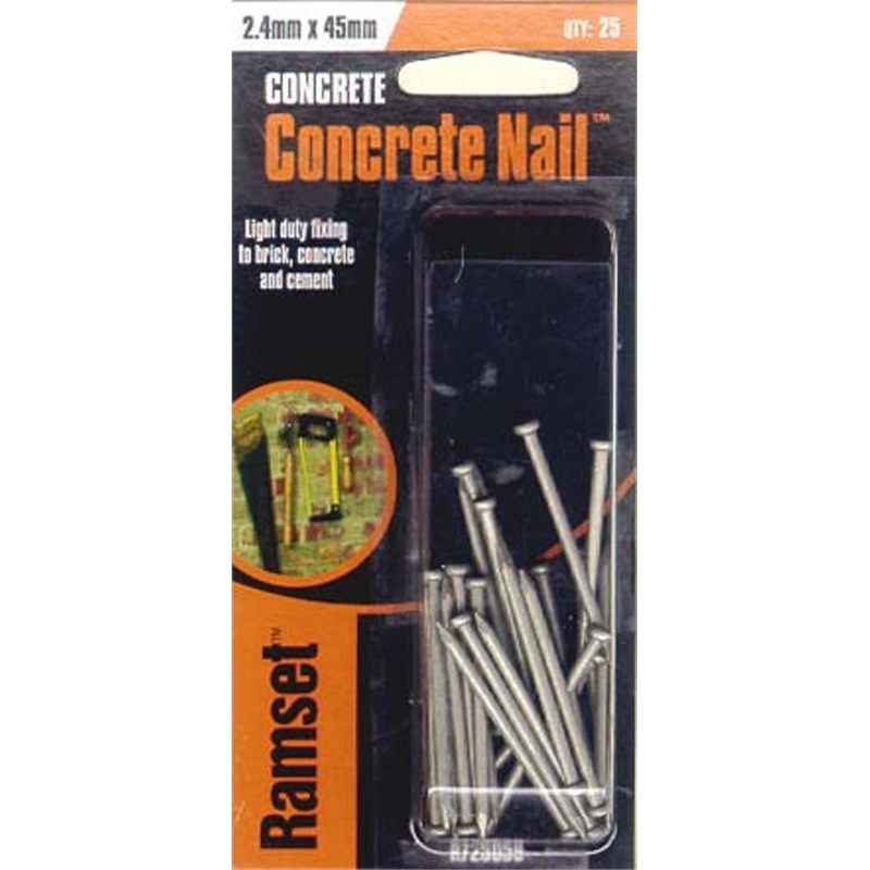 Ramset Concrete Nail 2.4 x 45mm 25pk Bunnings Warehouse