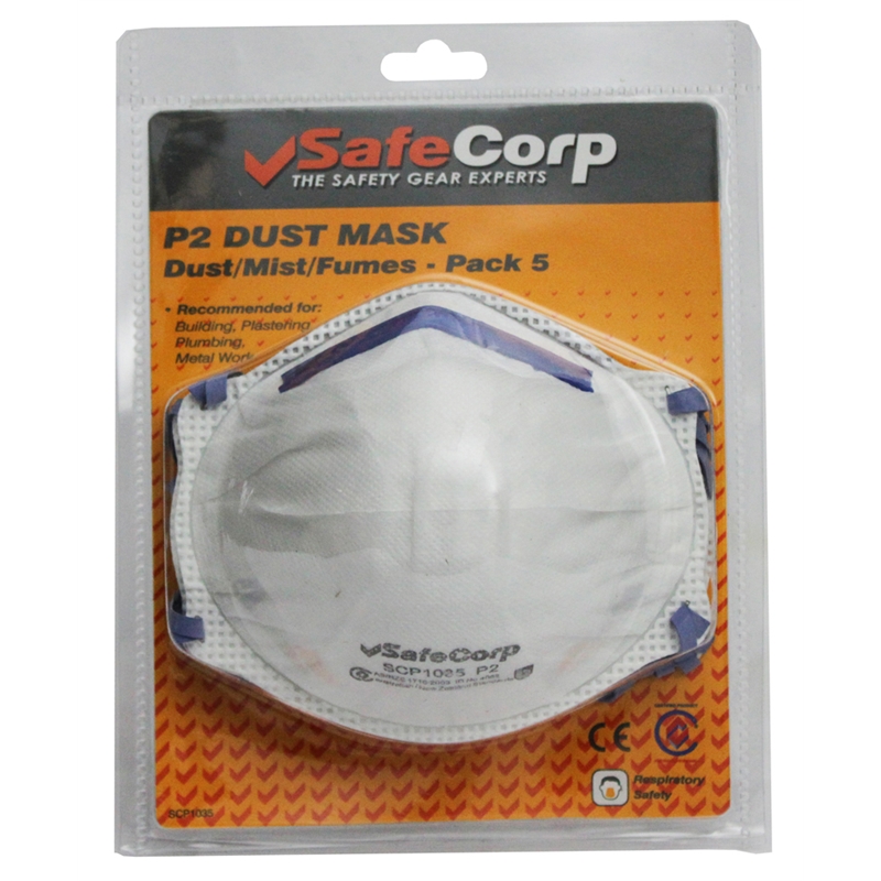 Safecorp P2 Dust Mask 5pk SKU 00286685 Bunnings Warehouse