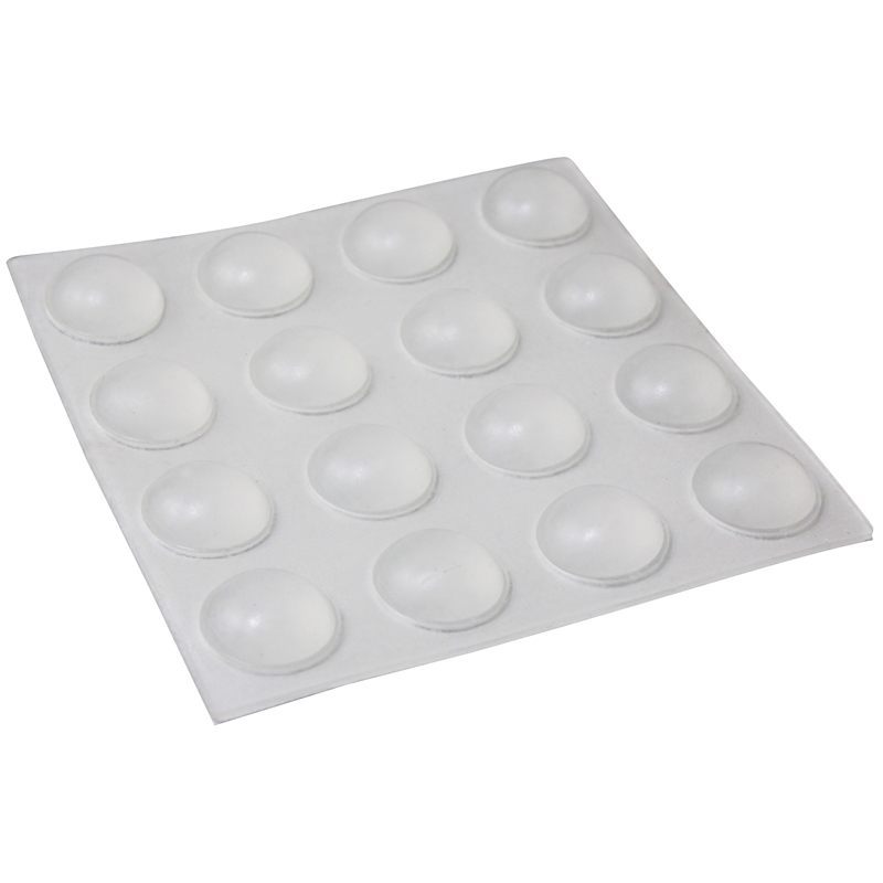 Felt Gard 10mm Clear Round Adhesive Bumpers - 16 Pack | Bunnings Warehouse