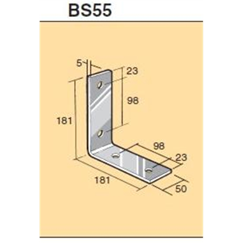 Bowmac Angle Bracket (No Gusset) Stainless Steel BS55 Bunnings Warehouse