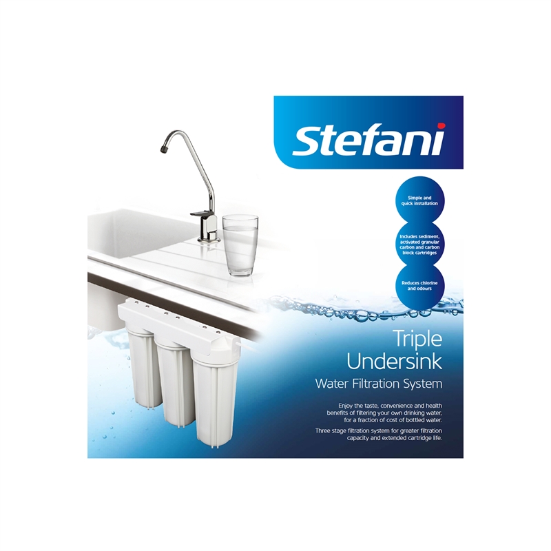 Stefani Triple Stage Underbench Water Filter Bunnings Warehouse