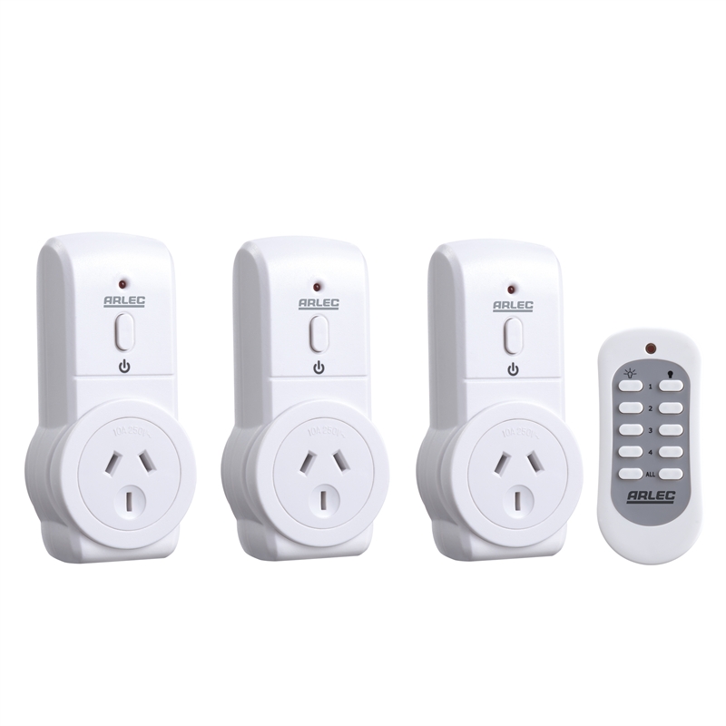 Arlec Remote Control Power Outlet 3pk | Bunnings Warehouse