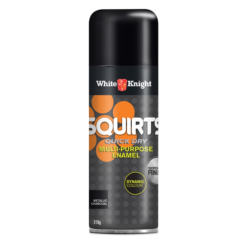 White Knight Squirt Spray Paint 310g Metallic Charcoal Bunnings Warehouse
