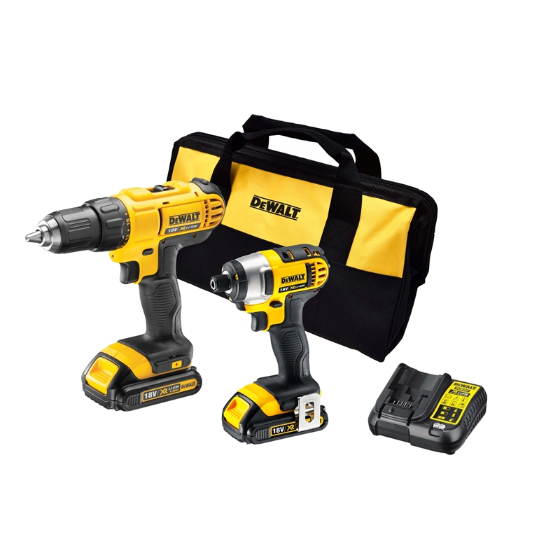 DeWalt Cordless Drill & Impact Driver Combo Kit 18V Liion 2pc