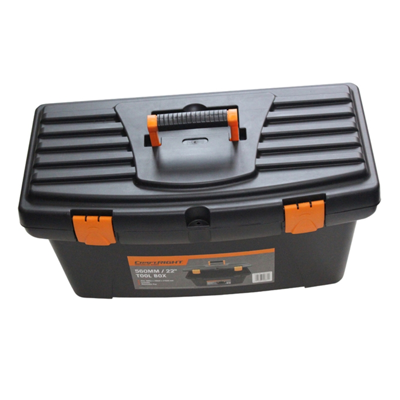 Craftright Tool Box 22" Black & Orange Bunnings Warehouse