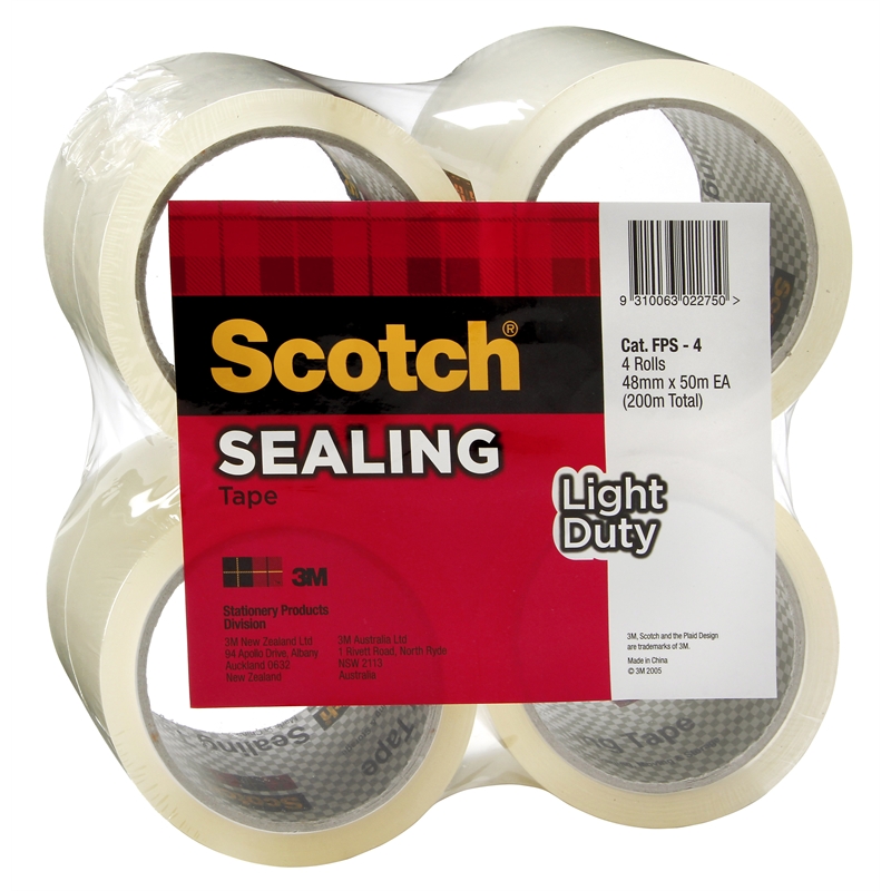 Scotch™ Sealing Tape 48mm x 50m Clear 4pk Bunnings Warehouse
