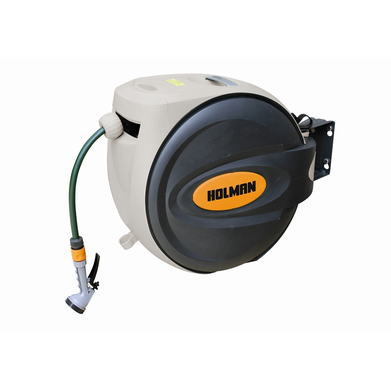 Holman Retractable Hose Reel 30m with Spray Gun Bunnings Warehouse
