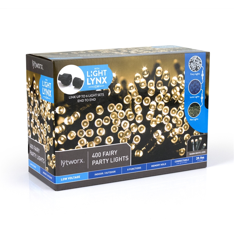 Lytworx 400 Led Warm White Connectable Fairy Party Lights