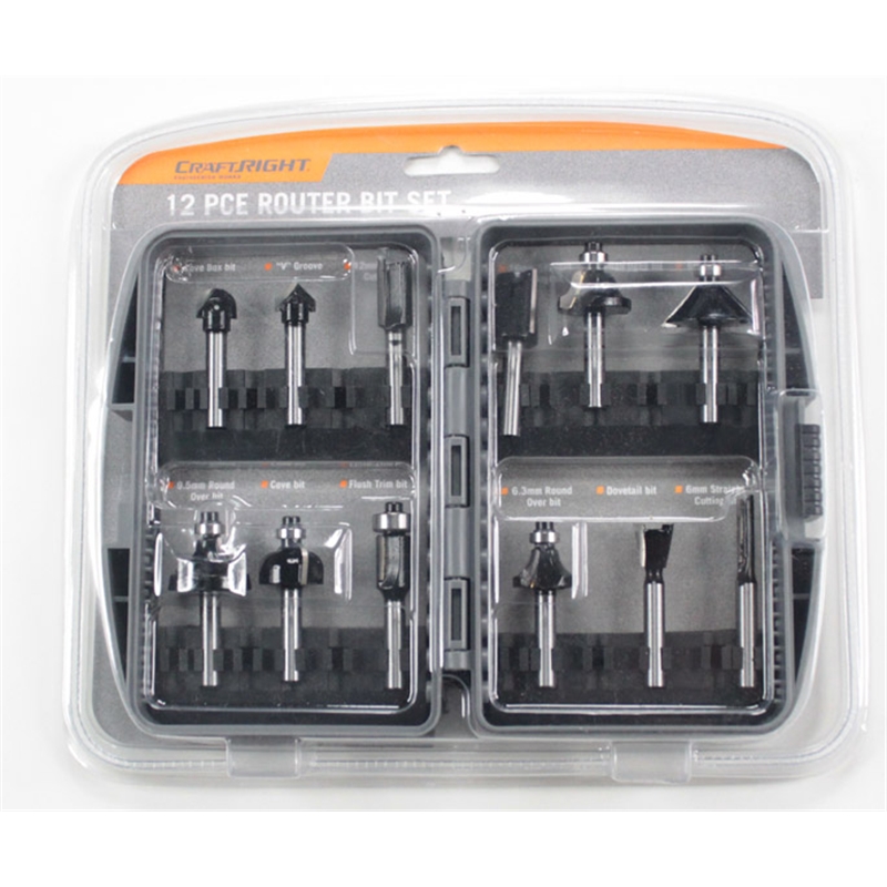 Craftright Router Bit Set 12pc Bunnings Warehouse