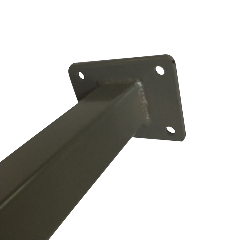 Protector Aluminium 50 x 50 x 1600mm Black Flanged Fence Post With Cap