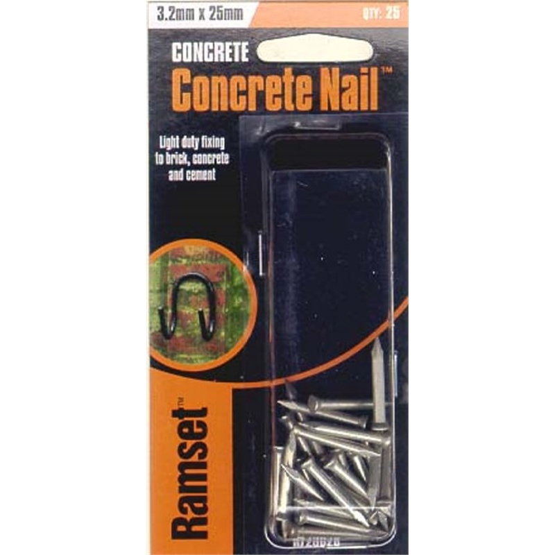 Ramset Concrete Nail 3.2 x 25mm 25pk Bunnings Warehouse