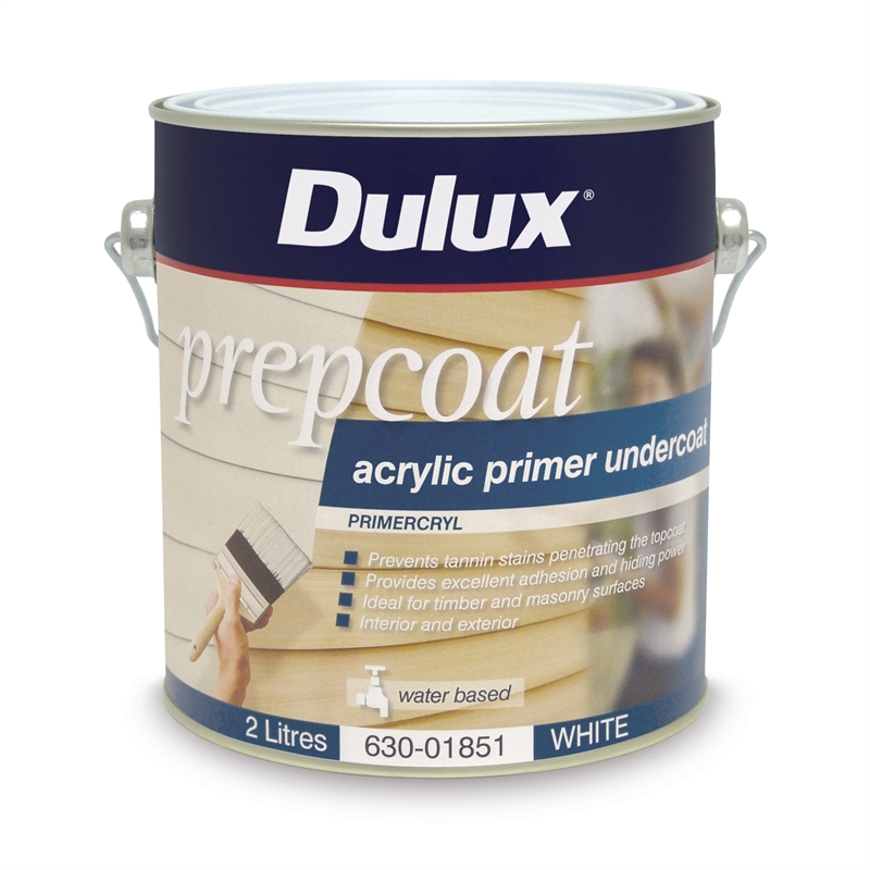 Dulux Prepcoat Acrylic Primer Undercoat 2L White SKU 00262626 ...