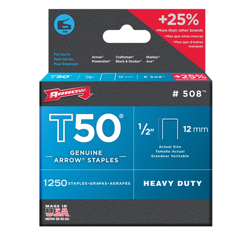 Arrow T50 Staples 12mm 1250pk Bunnings Warehouse